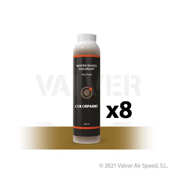 8x450ml Pigment P4 Brown COLORPAINT