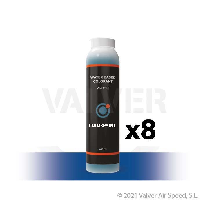 8x450ml Pigment P5 Blue COLORPAINT