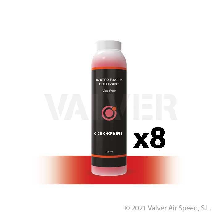 8x450ml Pigment P7 Bright red COLORPAINT