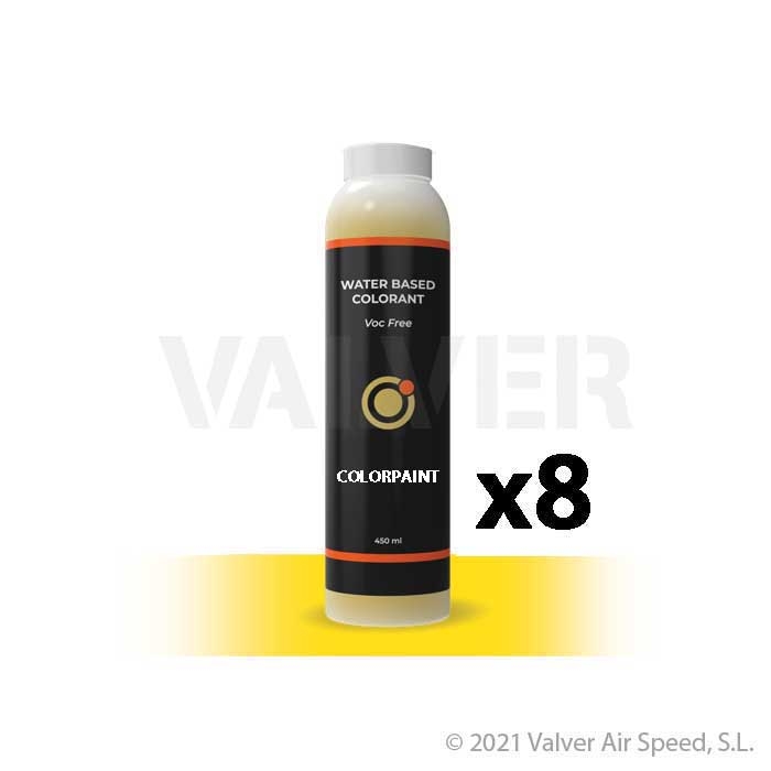 8x450ml Pigment P8 Bright yellow COLORP.