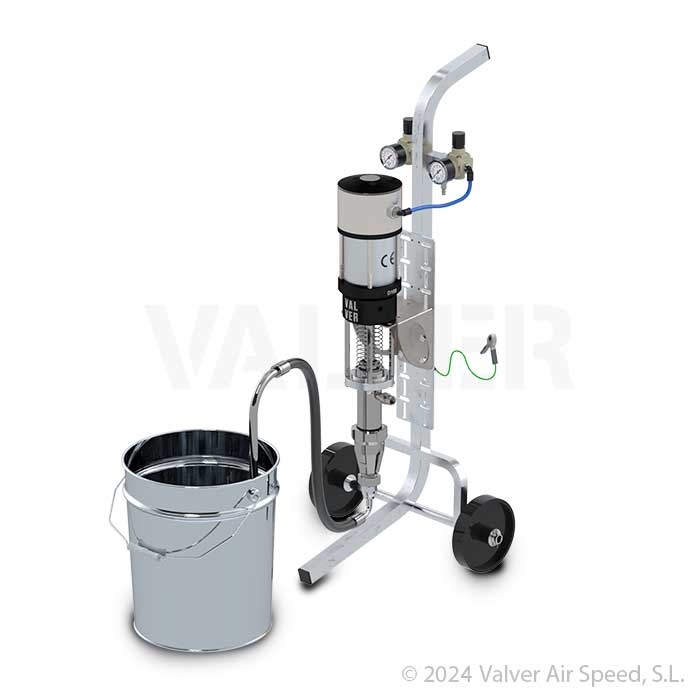 St/st piston equipment VV 15-21 trolley