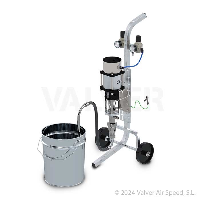 St/st piston equipment VV 27-21 trolley