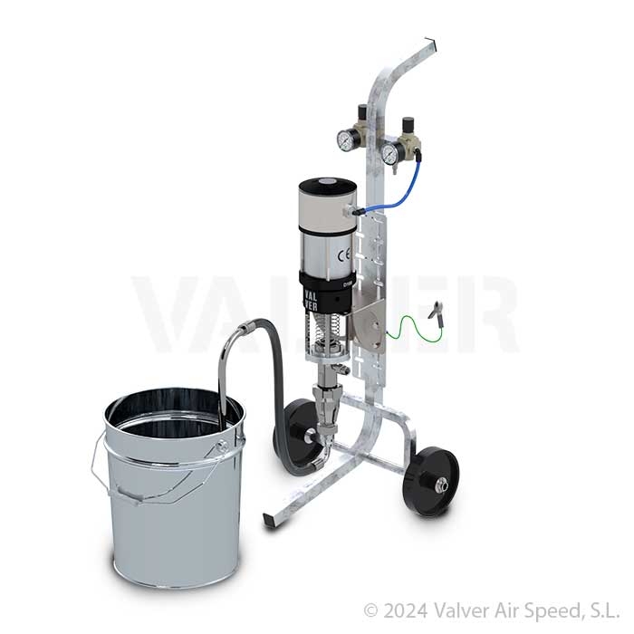 St/st piston equipment VV 22-51 trolley