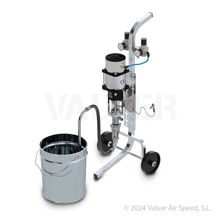 St/st piston equipment VV 27-21 trolley