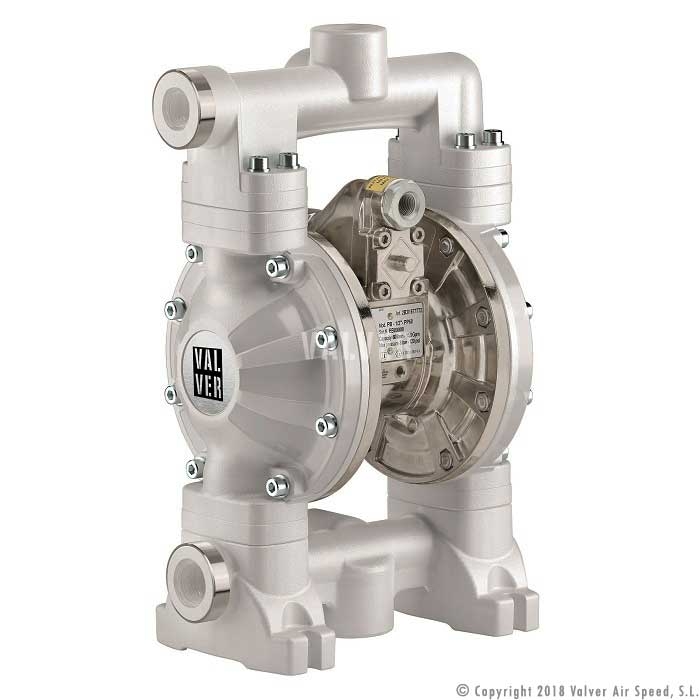 Doubl.diaphragm pump AL/PP 3/4"inx1/2"ou