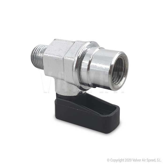 Mini ball valve 1/8" male-female