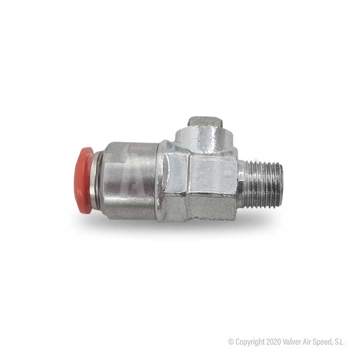 Mini ball valve 1/8" M x TP 8Ø