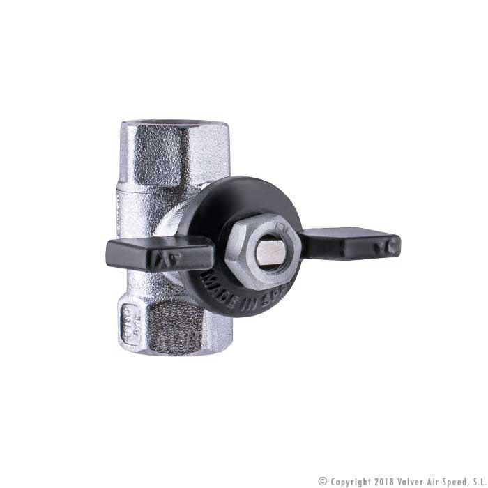 Wing nut ball valve 1/4'' female-female