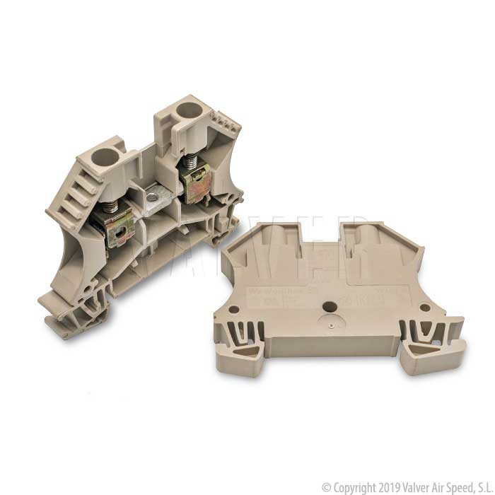 DIN rail terminal block 1 IN -1 OUT 6 mm