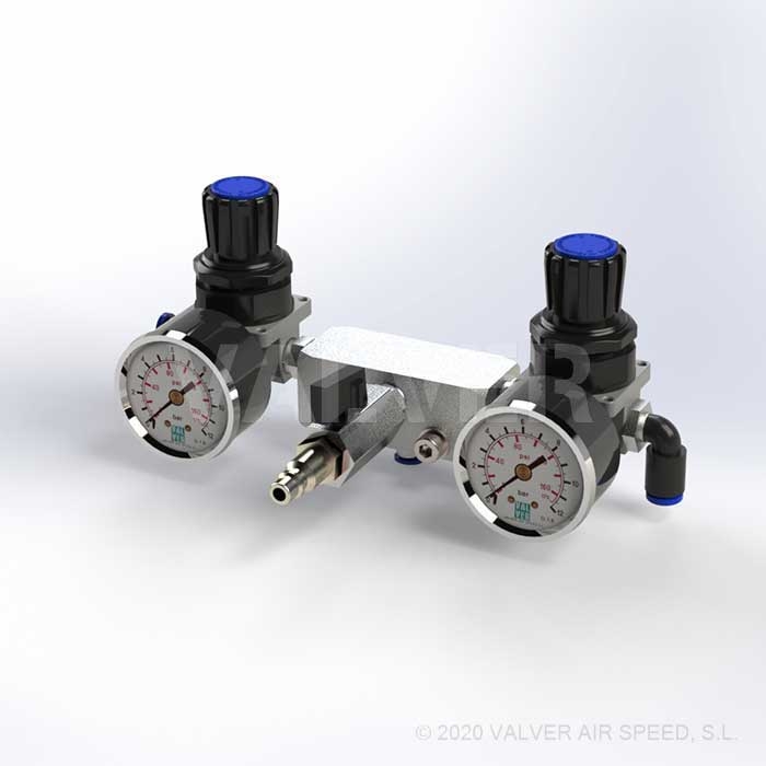 1/4" Pneumatic control, vertical - feet