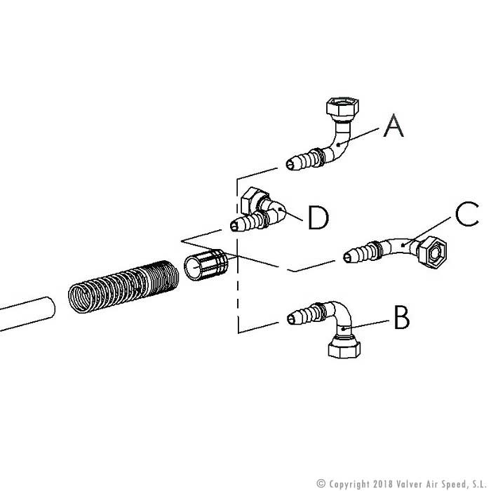 Suction kit-F.3/8-str.-hose Ø12-str.3/4