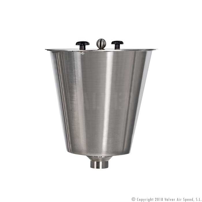 St/st material cup 6 litr.36x2 with lid