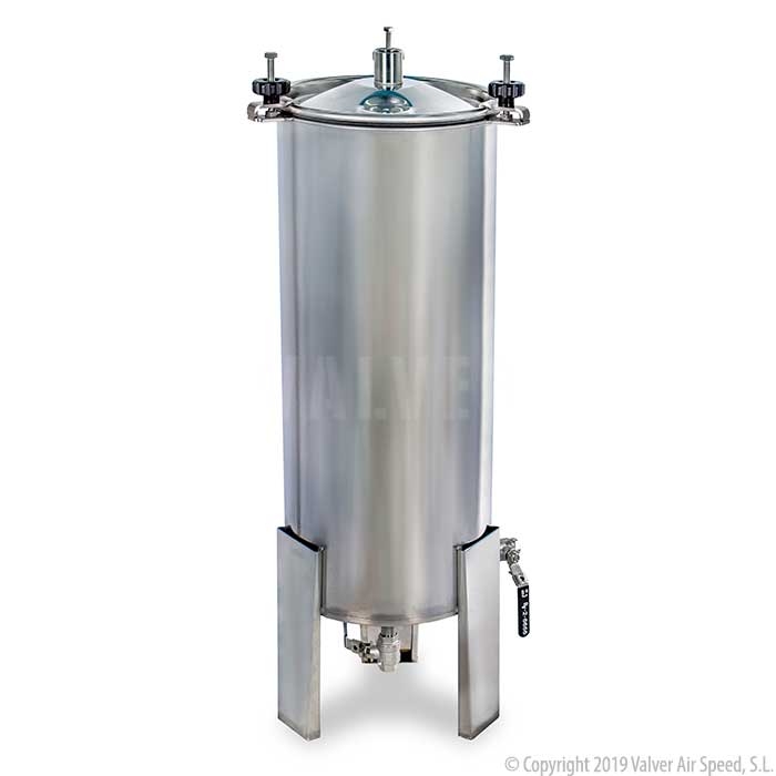 DEPOSITO INOX 50L SALIDA INFER. CON TAPA