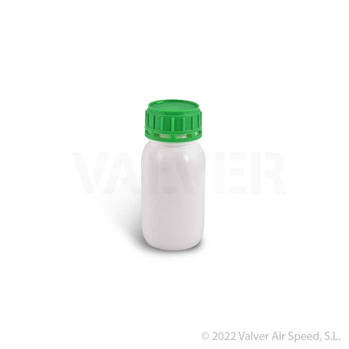 White bottle with green cap 250cc