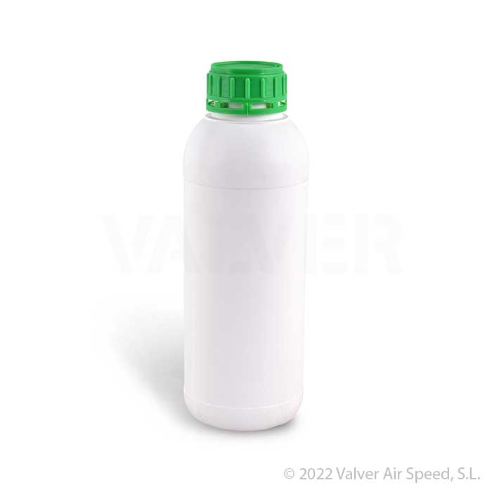 White bottle with green cap 1000 cc