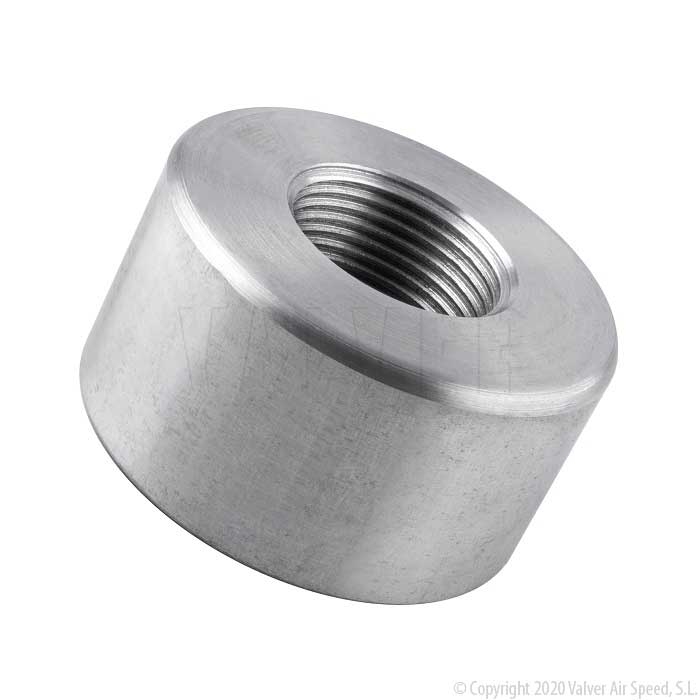 Aluminium female-female sleeve 1/2"Ø53,5