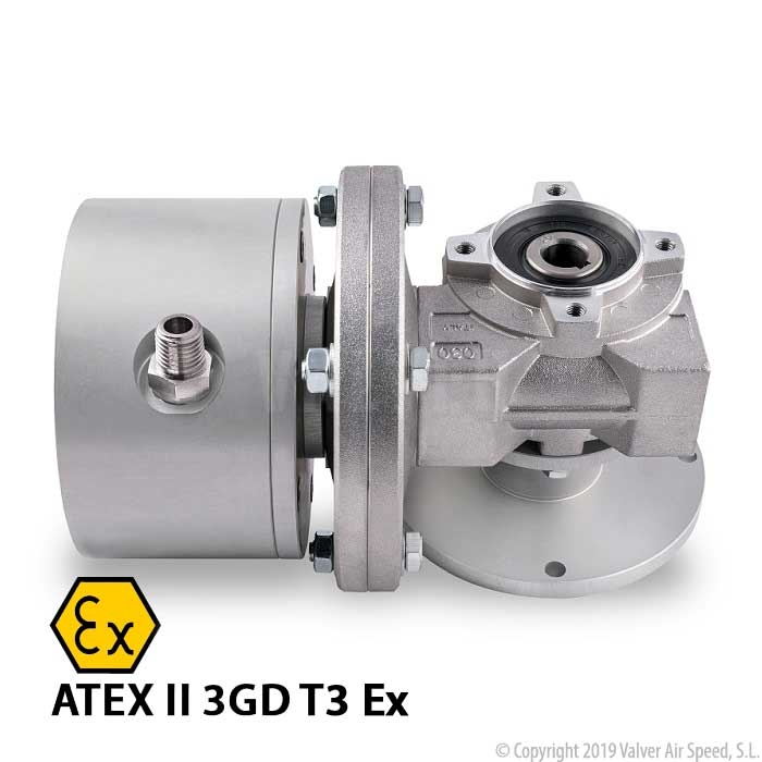 Pneum.motor VV15000 + reducer -Ø11F ATEX