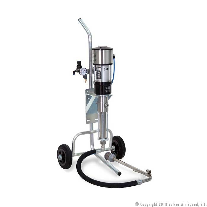 St/st piston equipment VVA 08-80 trolley