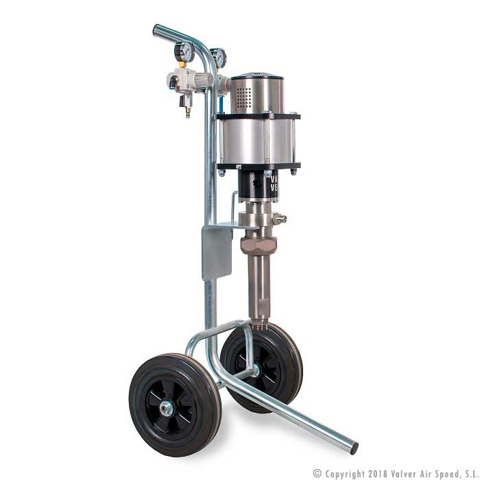 St/st piston equipment VVA 30-40 trolley