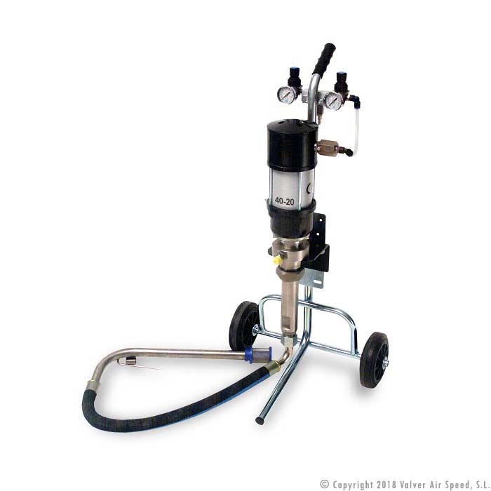 St/st piston equipment VVA 40-20 trolley