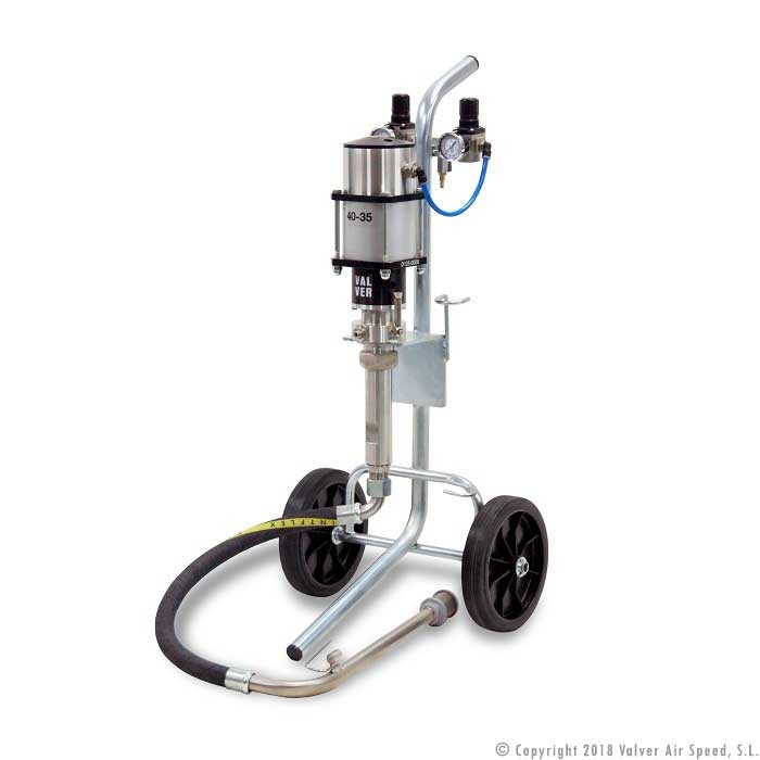 St/st piston equipment VVA 40-35 trolley