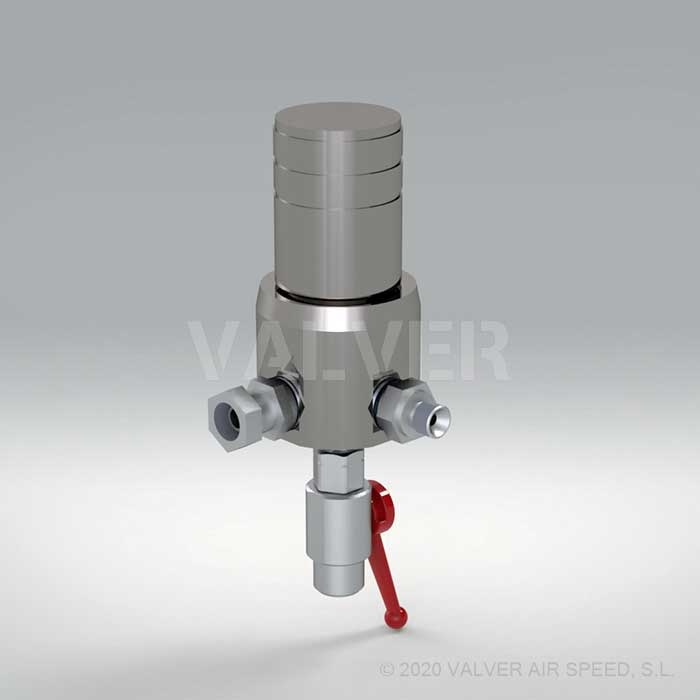 St/st mini chamber outlet+HP ball valve