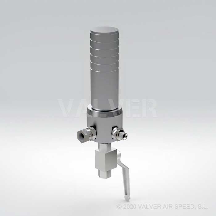 Alu. VV1 chamber outlet + HP ball valve