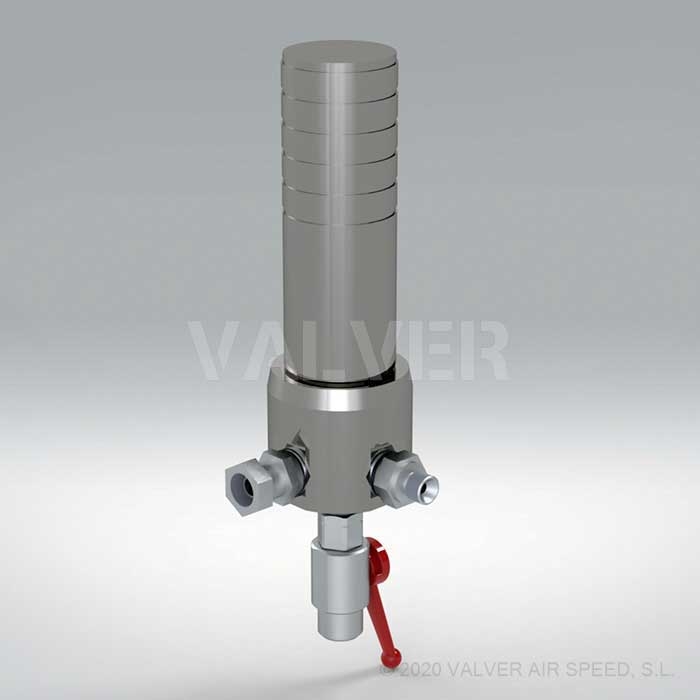 St/st VV1 chamber outlet + HP ball valve