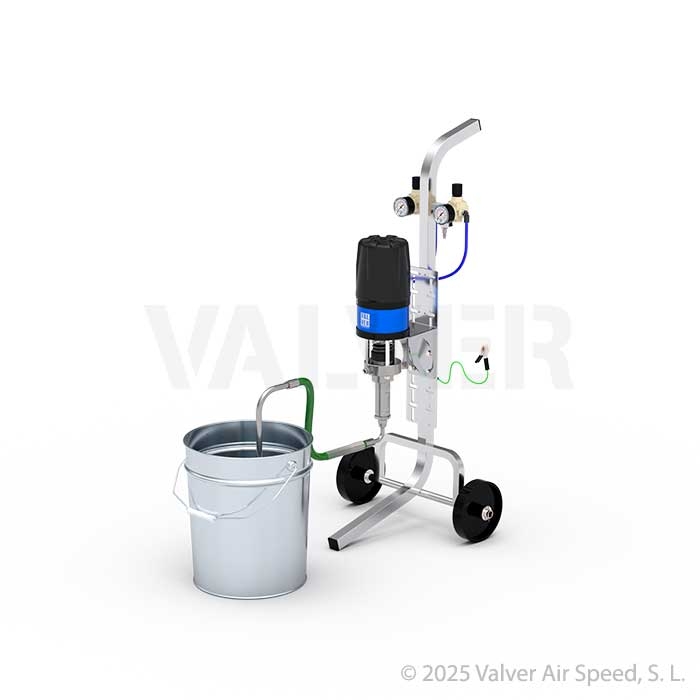 St/st piston equipment trolley VV 10-10