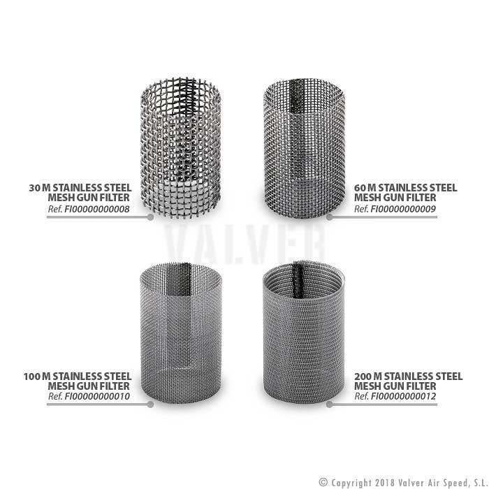 Stainless steel mesh gun filter 100M
