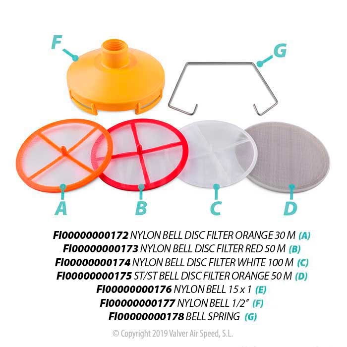 Complete suction filter with hood 1/2''