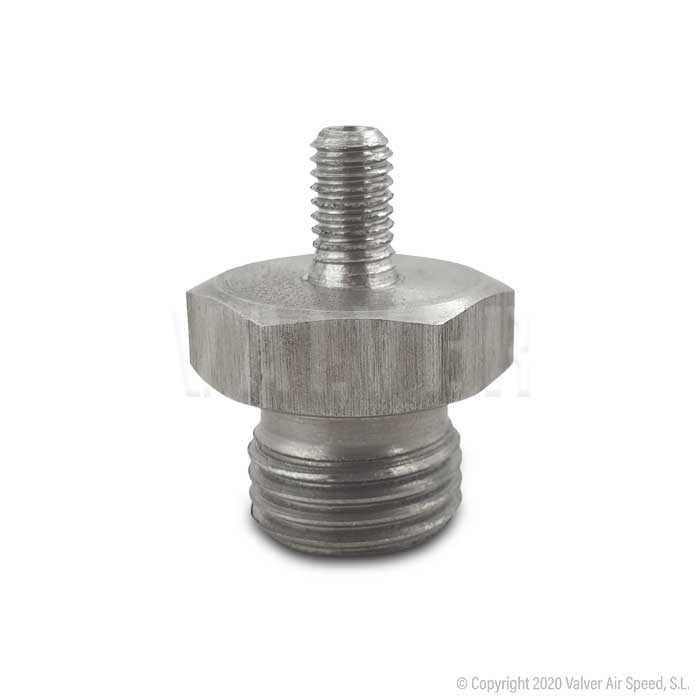 St/st HP reducing adapter 1/4"x M5