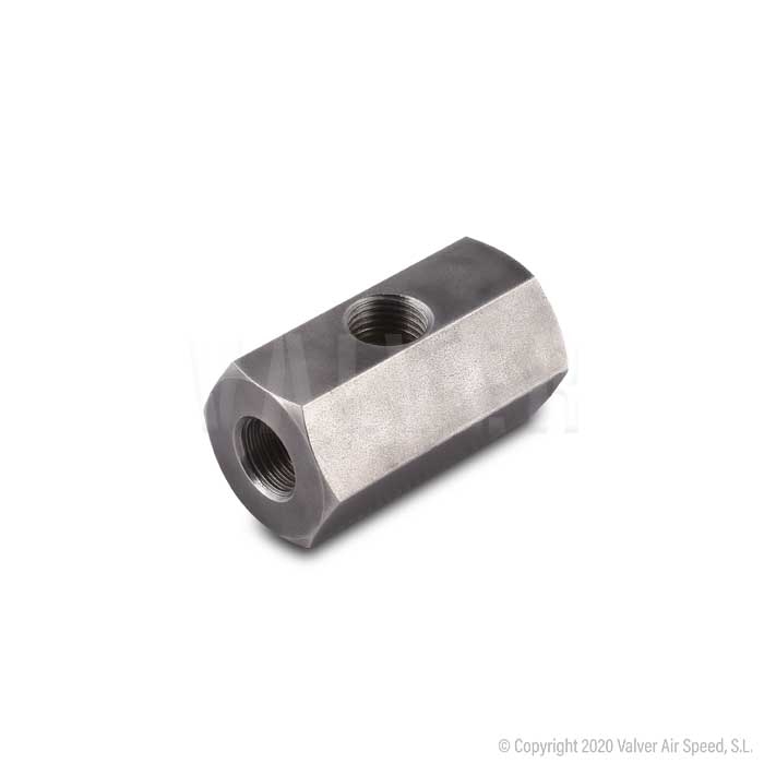 Connector for HP gauge + purge 1/4"x 4  