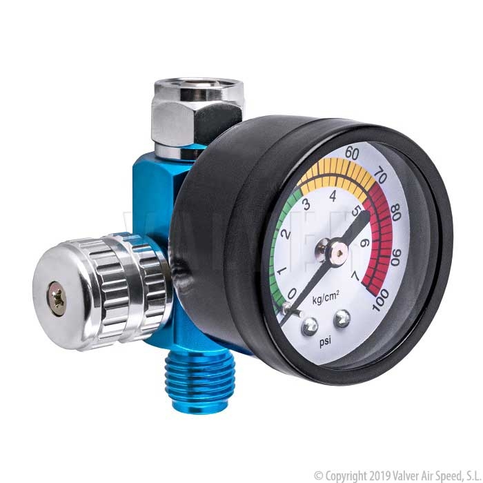 Air regulator 1/4'' w/ gauge rear in    