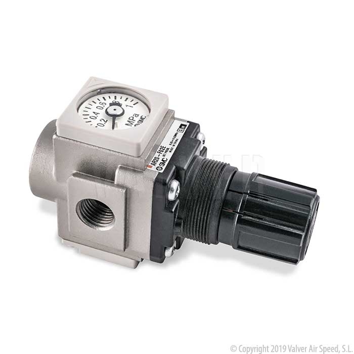 Air regulator 1/4'' w/ integrated gauge