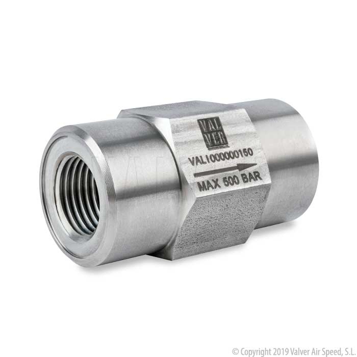 Sst check valve 500bar F-F DN8 M16x150